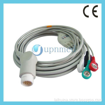 M1986A Philips one piece ECG cable with leadwires 12pin